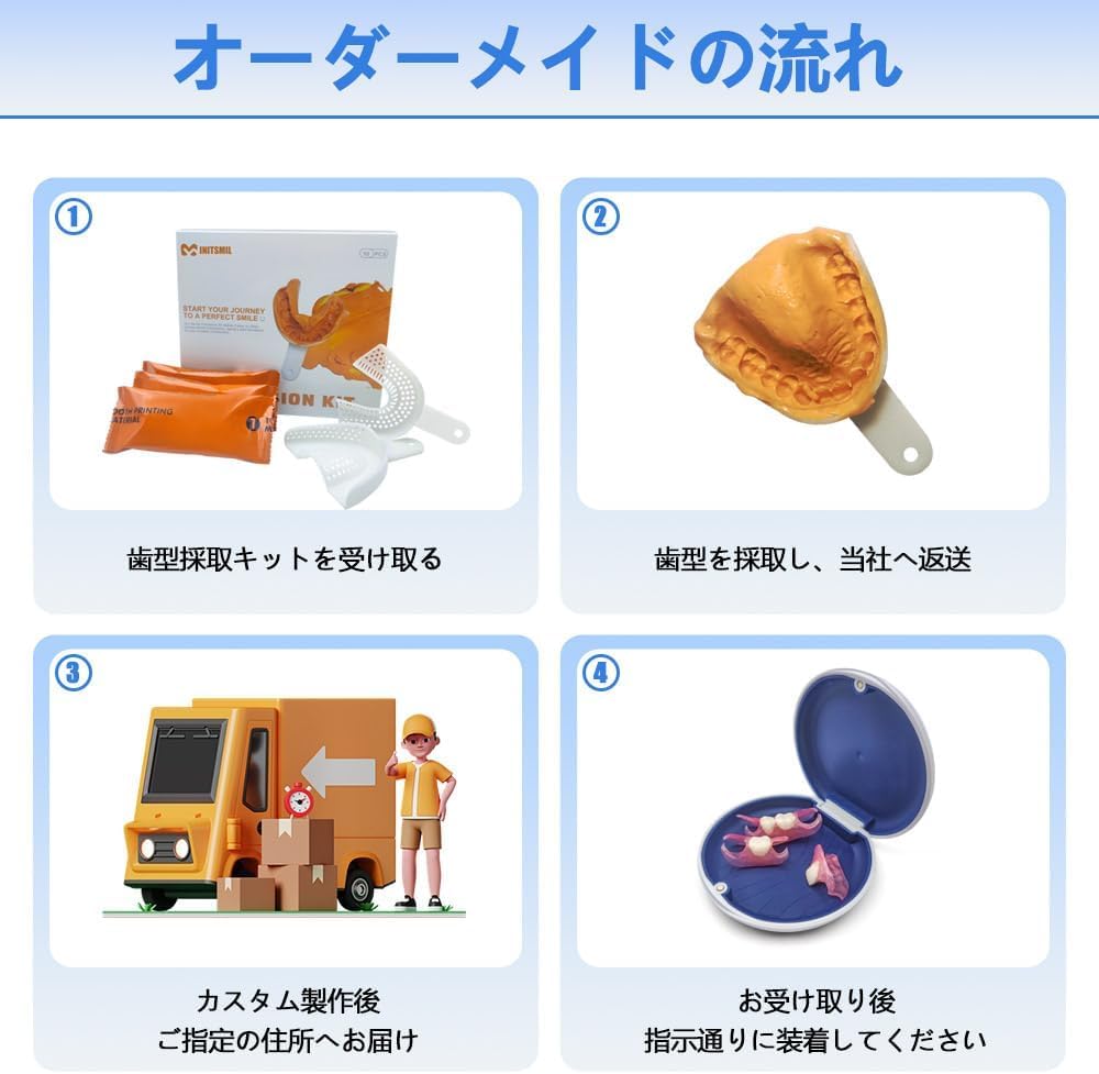 Amazon.co.jp: 4本 カスタム 入れ歯 部分 取り外し可能 Dentellea 義歯
